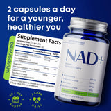 WHISPERWOOD NAD+ Resveratrol Complex capsules on a table