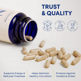 WHISPERWOOD NAD+ Resveratrol Complex capsules with a measuring spoon