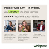 Whispore Internal Odour Control Support supplement on a kitchen counter