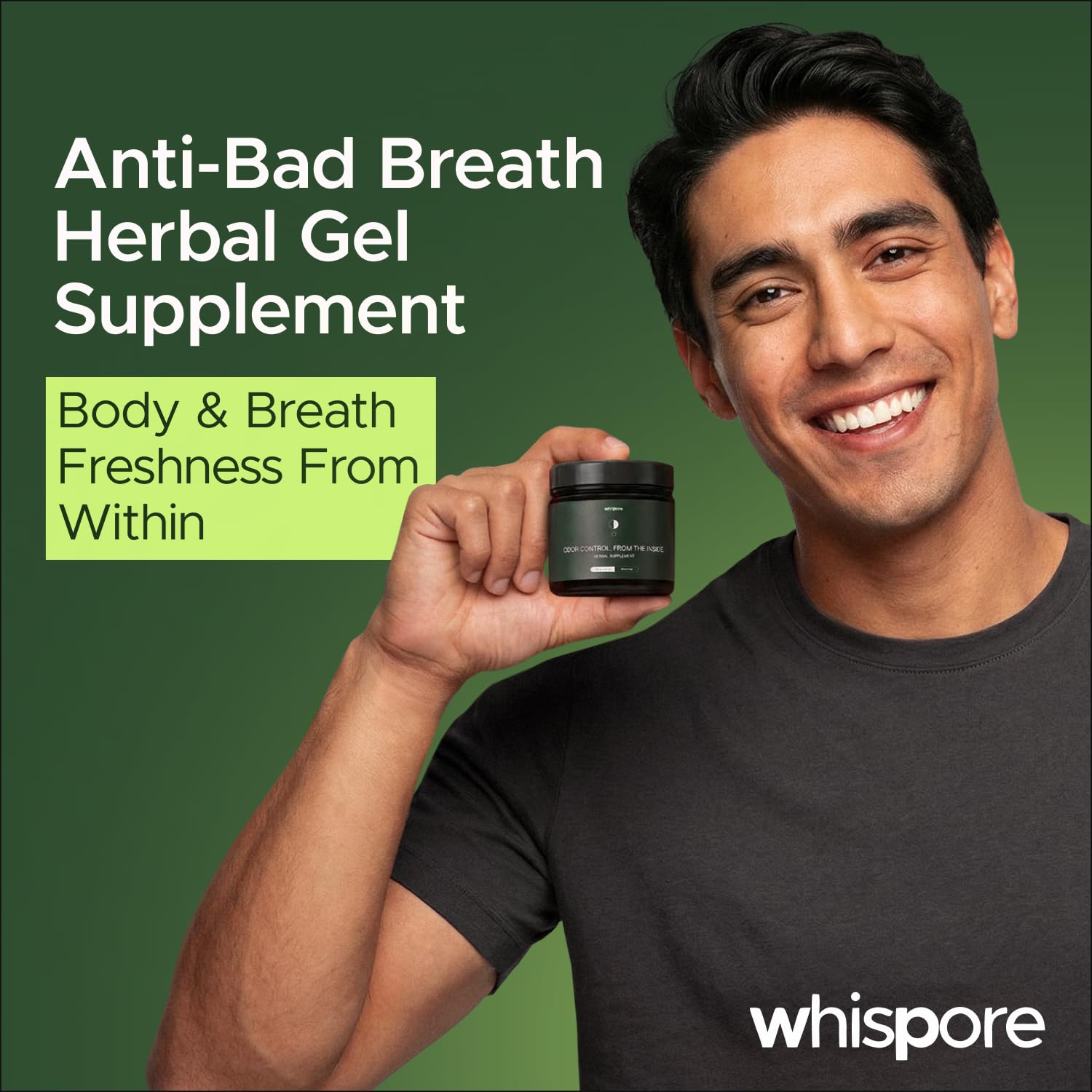 Whispore Internal Odour Control Support supplement side view