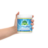Whole Family Naturals CalMag Plus powder with a measuring spoon