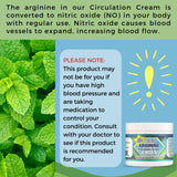 Whole Family Products Arginine Circulation Cream with menthol ingredients