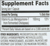 Whole Foods Market Vitamin K2 Capsules bottle with label