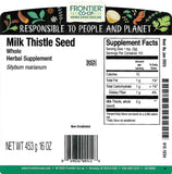 Whole milk thistle seeds close-up with nutty texture