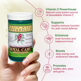Whole World Botanicals Camu Camu Vitamin C Powder in a spoon