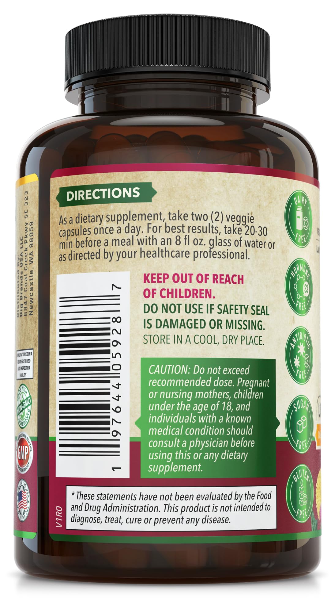 WHOLE WORLD WELLNESS Artichoke Liver Support Supplement packaging details