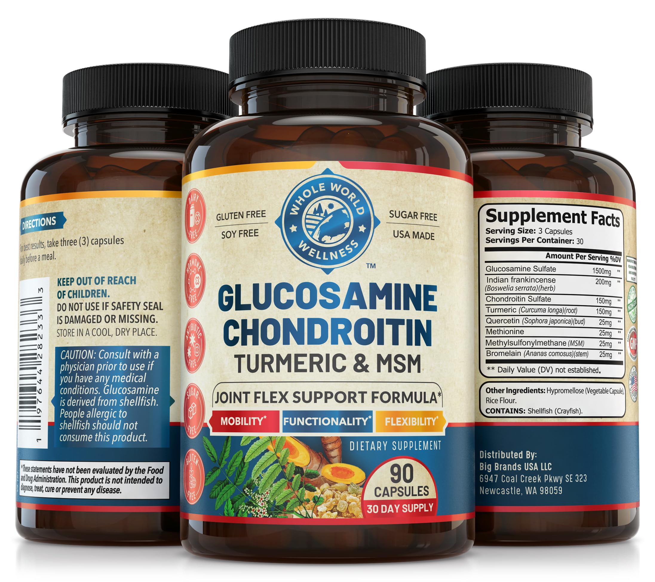 WHOLE WORLD WELLNESS Joint Support Supplement with measuring spoon