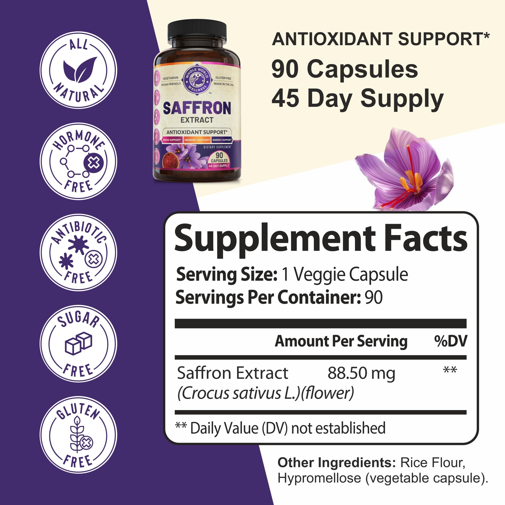 WHOLE WORLD WELLNESS Saffron Extract lifestyle usage