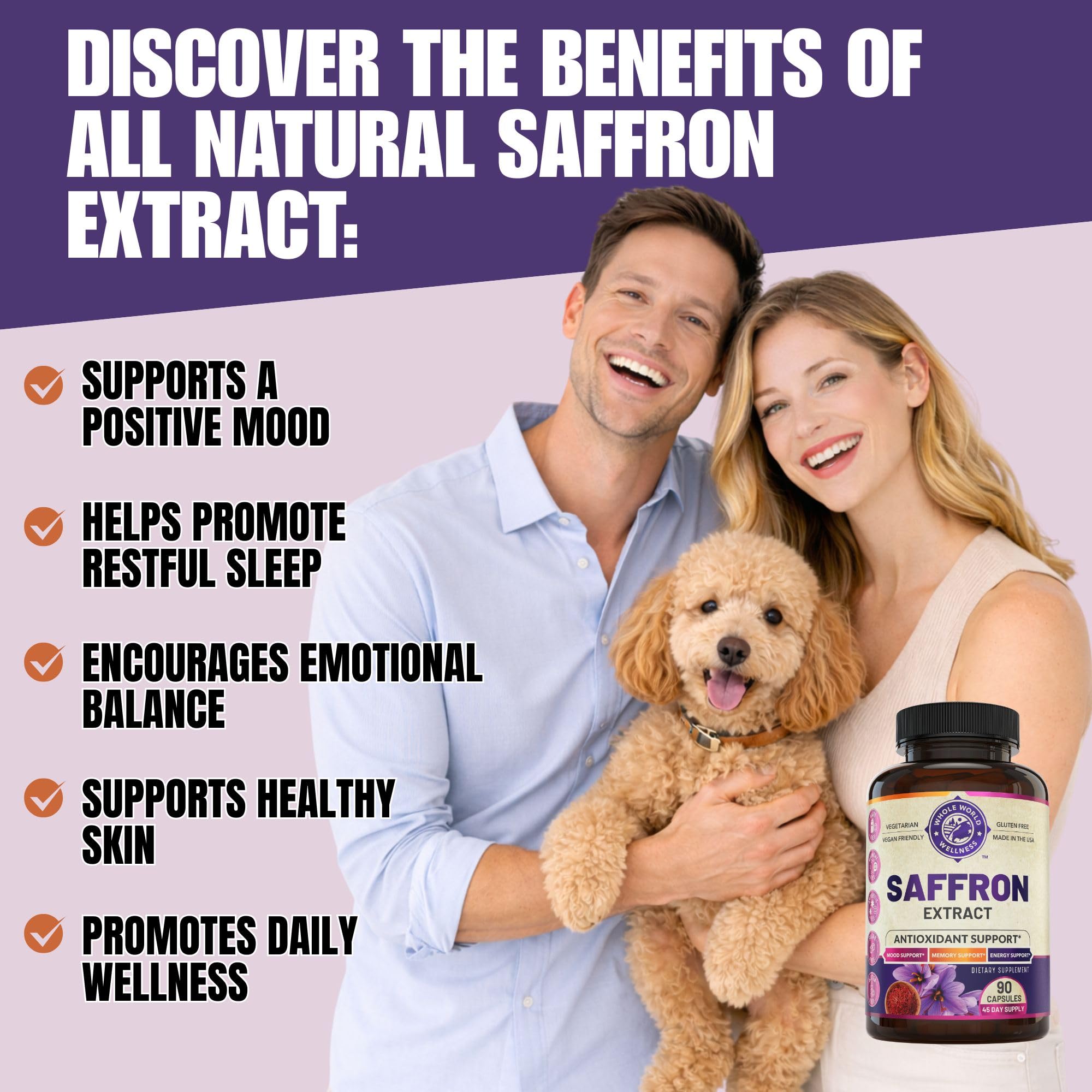 WHOLE WORLD WELLNESS Saffron Extract packaging