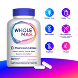 WholeMag Magnesium Complex 10 Forms 1490mg supplement capsule close-up