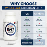 Wholesale Nutrition BHT Antioxidant Capsules 250mg nutritional information