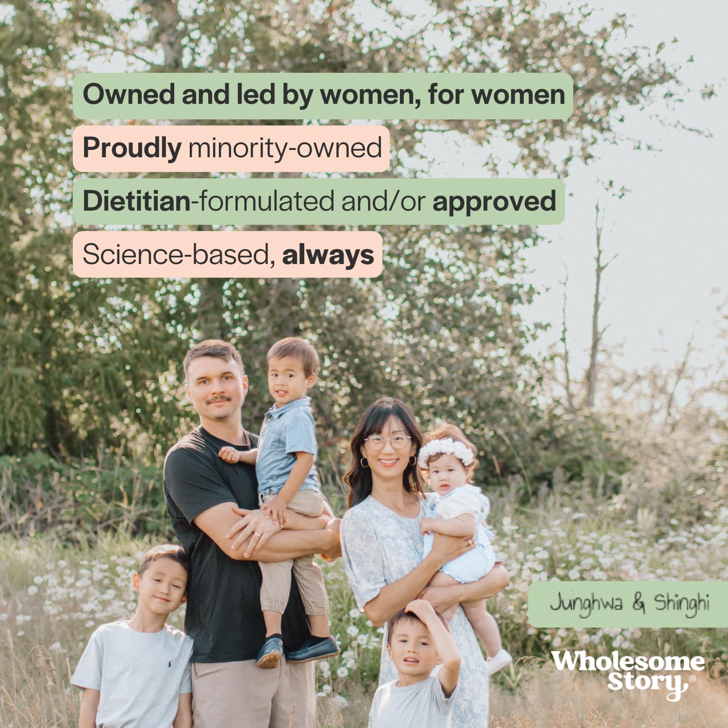 Wholesome Story DIM + Pomegranate Supplement capsules in a hand
