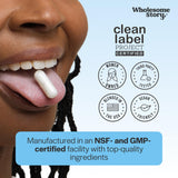 Wholesome Story Magnesium Supplement bottle with a measuring spoon