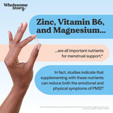 Wholesome Story Magnesium Supplement capsules on a wooden surface