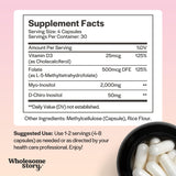 Wholesome Story Myo & D-Chiro Inositol capsule bottle side view