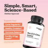Wholesome Story Myo & D-Chiro Inositol capsules with a measuring spoon