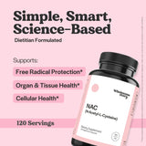 Wholesome Story N-Acetyl-L-Carnitine supplement bottle side view