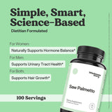 Wholesome Story Saw Palmetto Supplement bottle side view