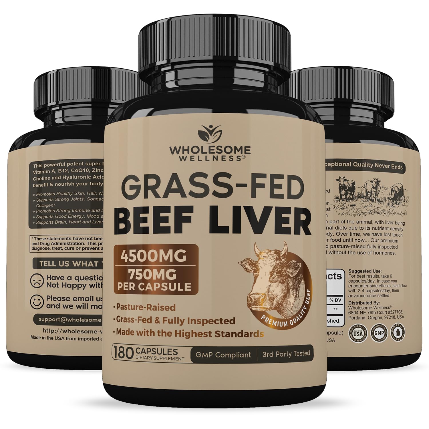Wholesome Wellness Liver Extract 200g with other supplements