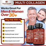 Wholesome Wellness Multi Collagen Capsules 100g side view