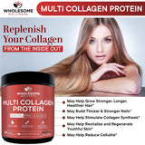 Wholesome Wellness Multi-Collagen Powder 568g back view