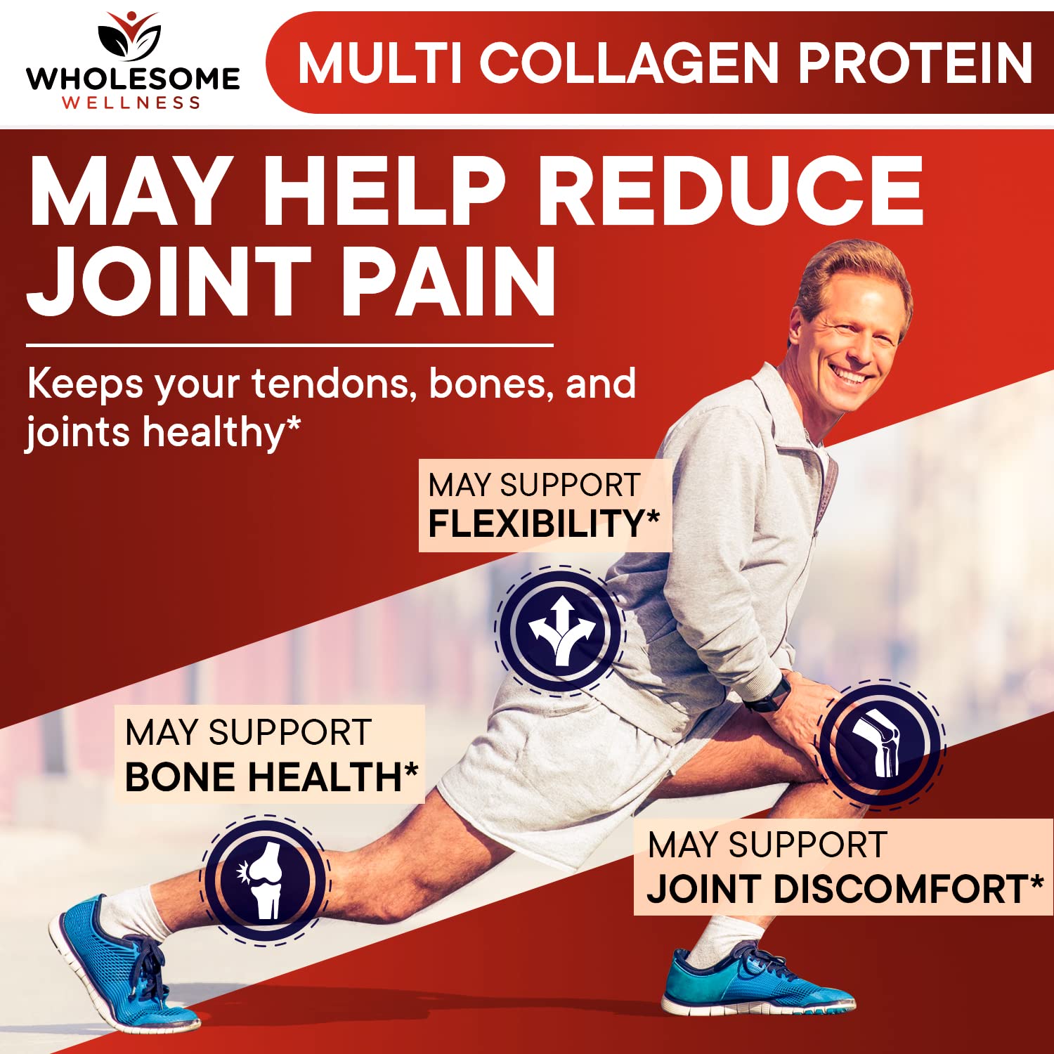 Wholesome Wellness Multi-Collagen Powder 568g lifestyle scene