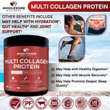 Wholesome Wellness Multi-Collagen Powder 568g mixed in water
