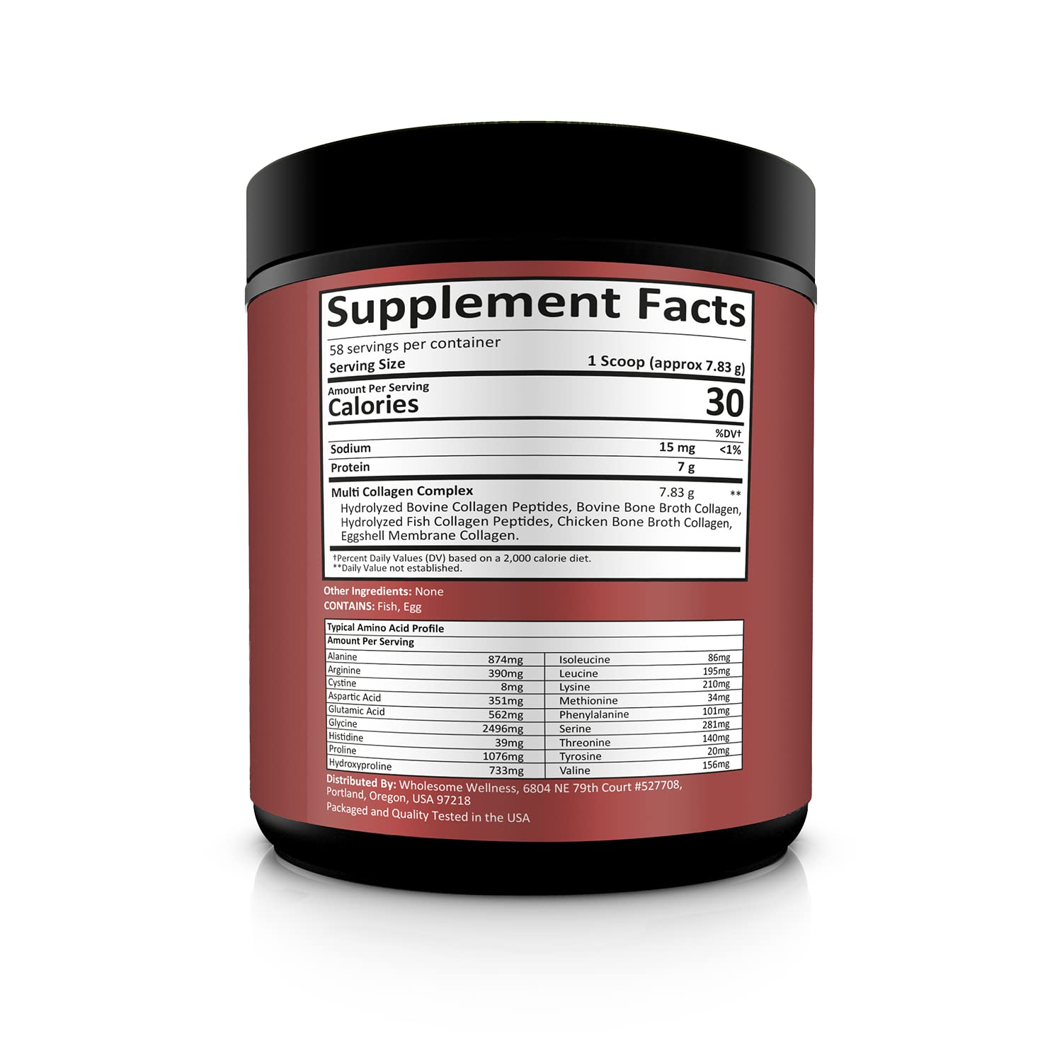 Wholesome Wellness Multi-Collagen Powder 568g packaging