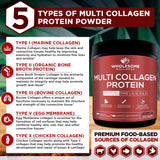 Wholesome Wellness Multi-Collagen Powder 568g scoop size