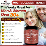 Wholesome Wellness Multi-Collagen Powder 568g serving suggestion in smoothie
