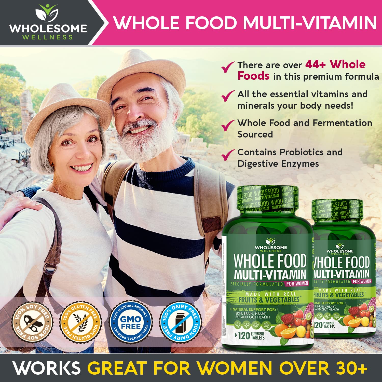 Wholesome Wellness Women's Whole Food Multivitamin ingredients list