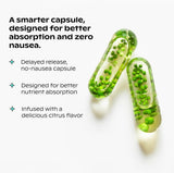 wholier Multi for Plant-Based People capsules with citrus fruit