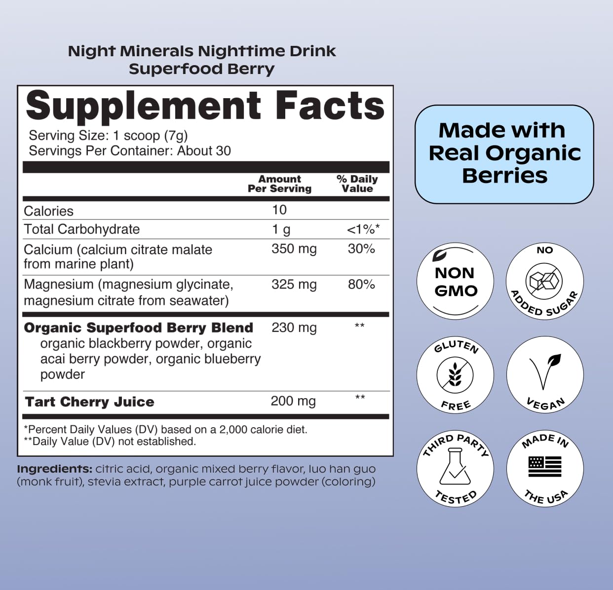 wholier Night Minerals Magnesium Drink Mix 227g lifestyle scene