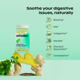 wholier Peppermint Stomach Soother bottle side view