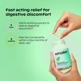 wholier Peppermint Stomach Soother capsule close-up