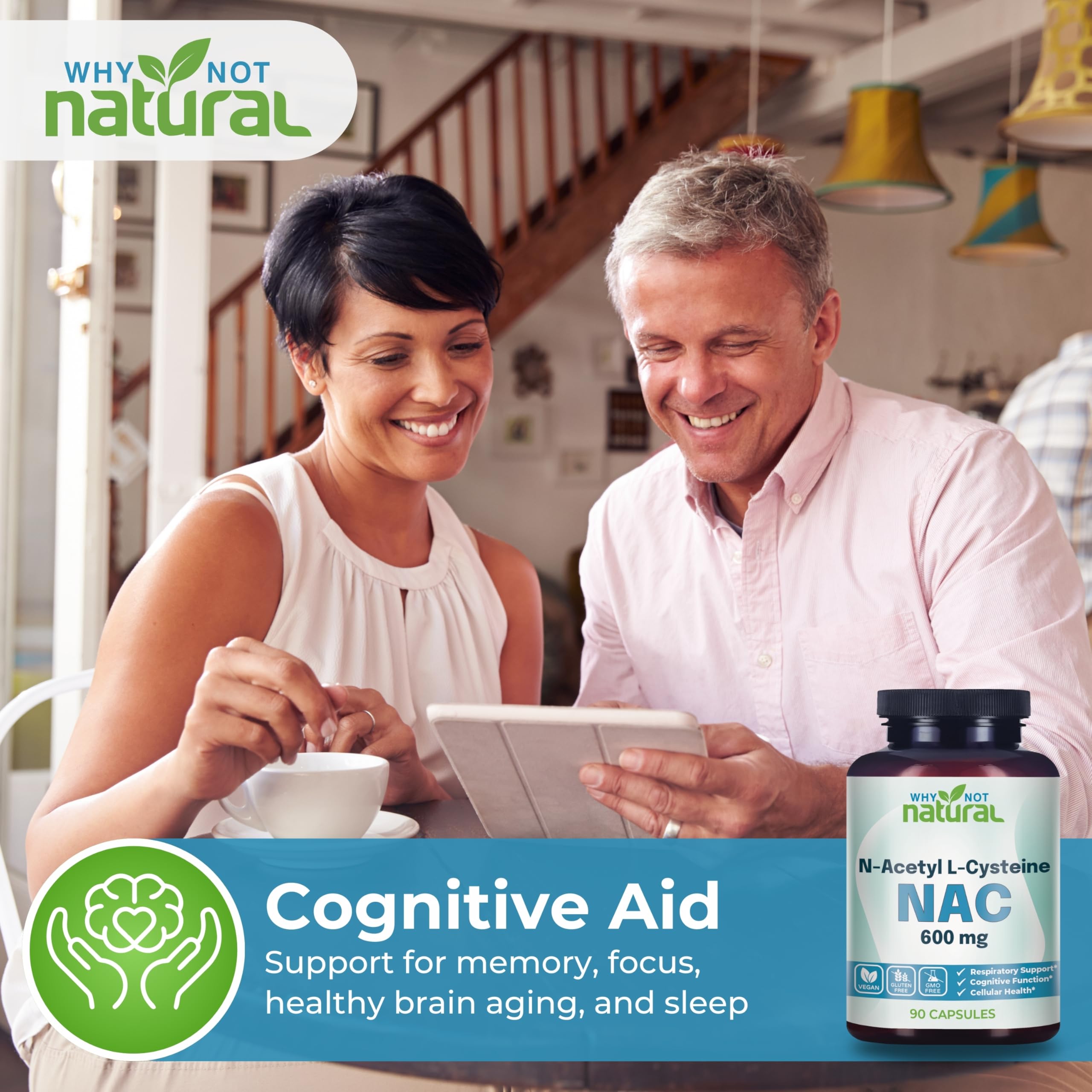 Why Not Natural Acetyl-L-Carnitine 600mg Capsules with measuring spoon