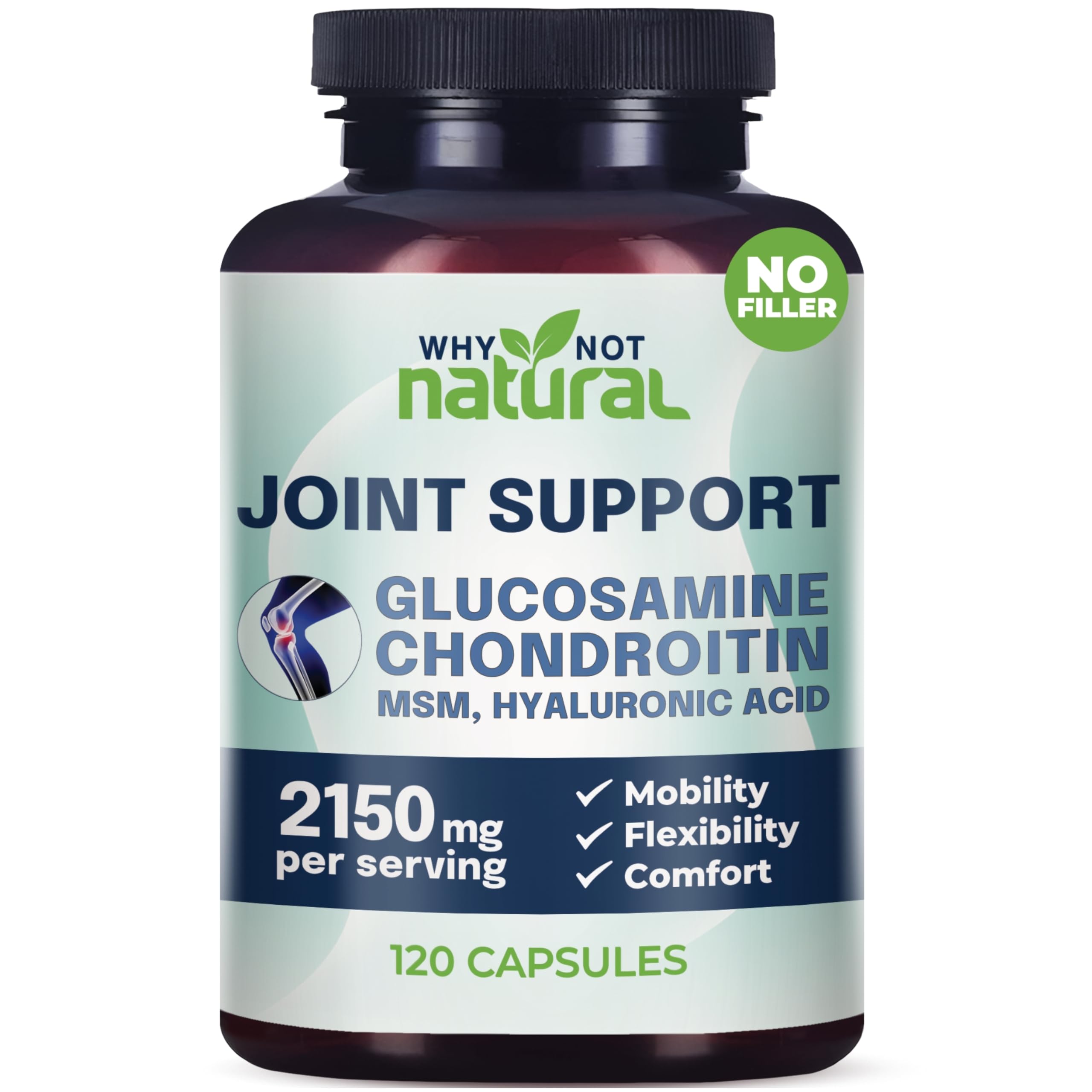 Why Not Natural Chondroitin & Glucosamine supplement front view