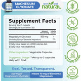 Why Not Natural Magnesium Glycinate 500mg bottle with cap