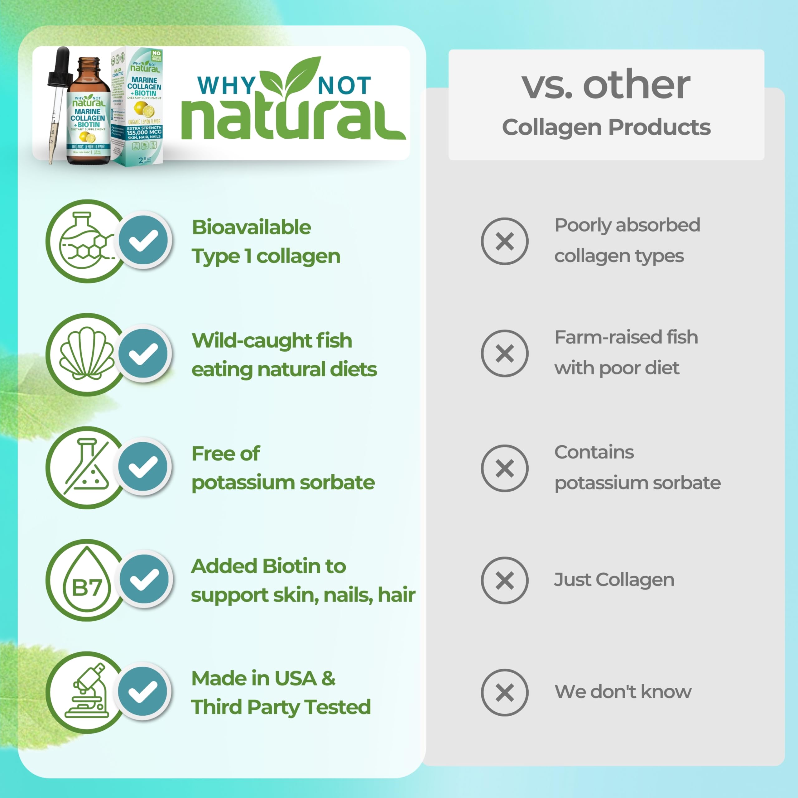 Why Not Natural Marine Collagen Liquid 141g ingredients list