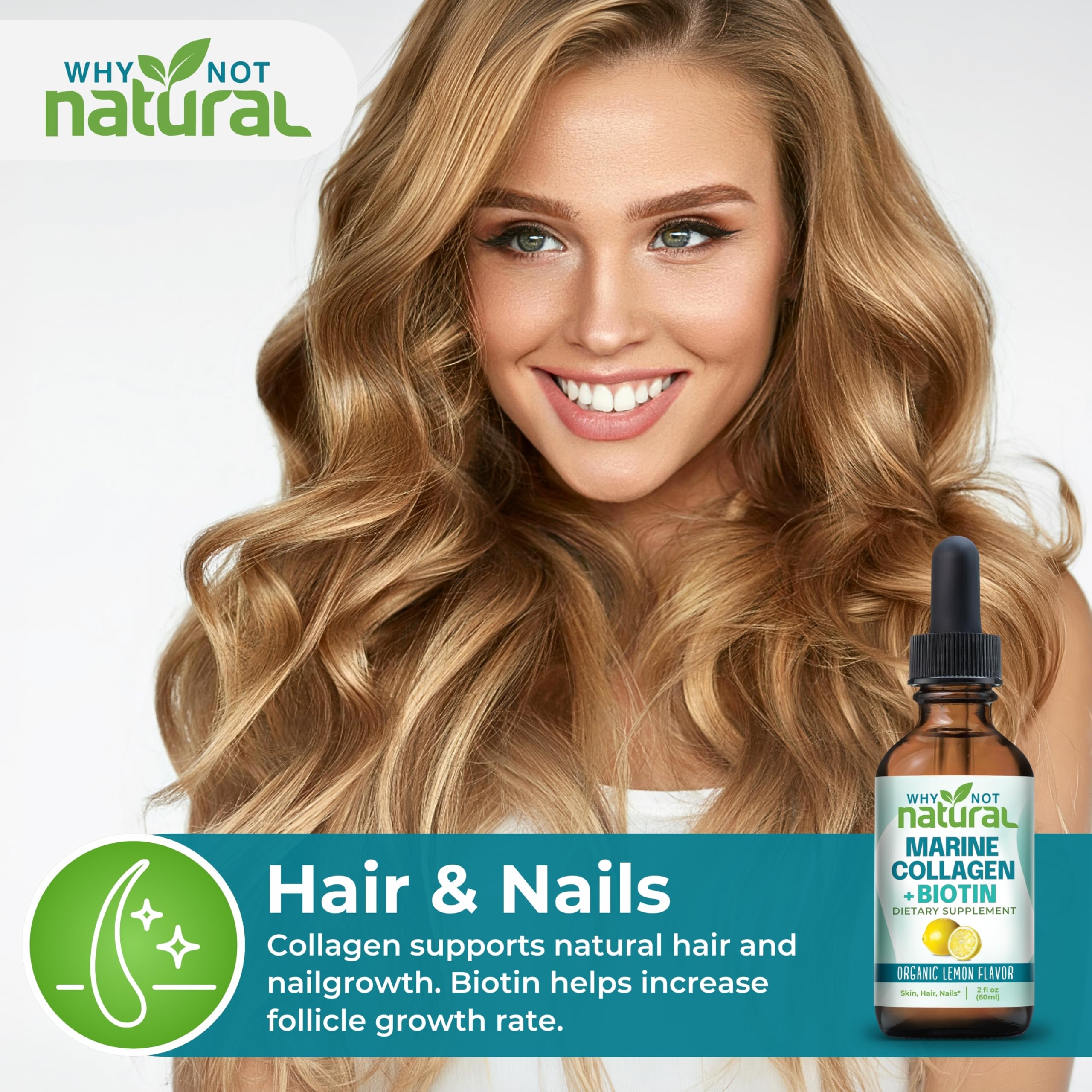 Why Not Natural Marine Collagen Liquid 141g side view