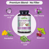 Why Not Natural Milk Thistle Liver Support Complex on a wooden table