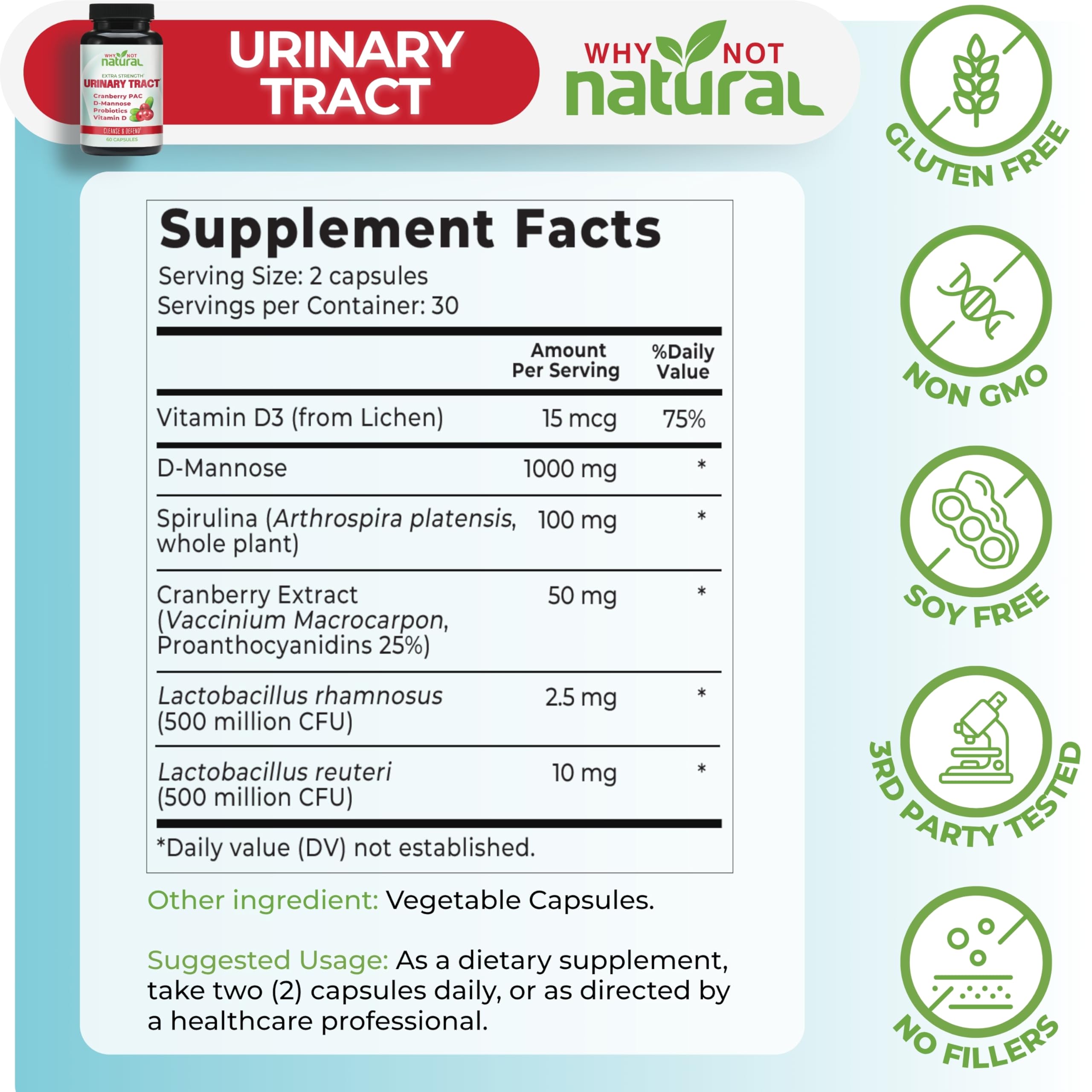 Why Not Natural Milk Thistle Supplement 48g packaging