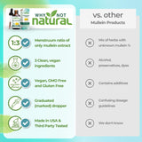 Why Not Natural Mullein Leaf Tincture packaging with ingredients