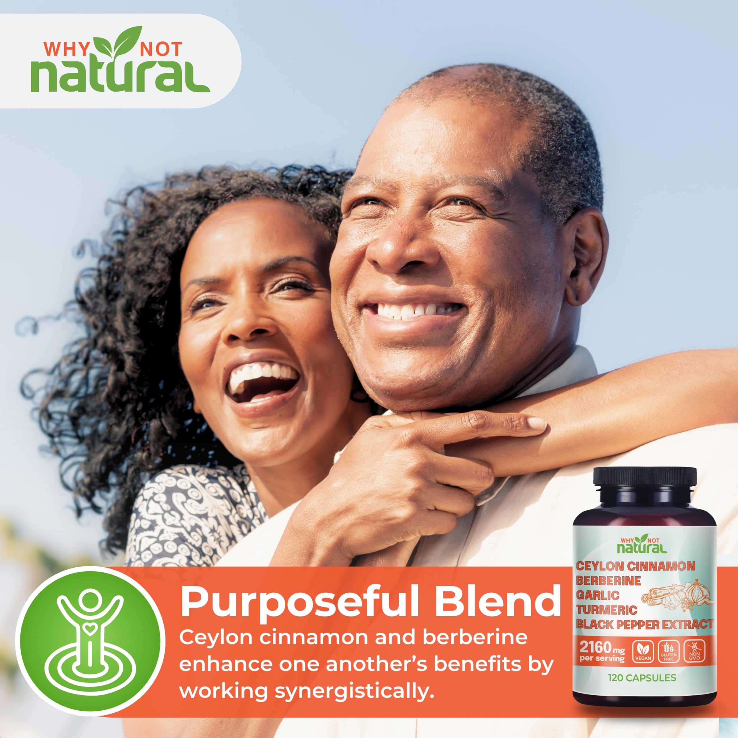 Why Not Natural Organic Ceylon Cinnamon Capsules with packaging