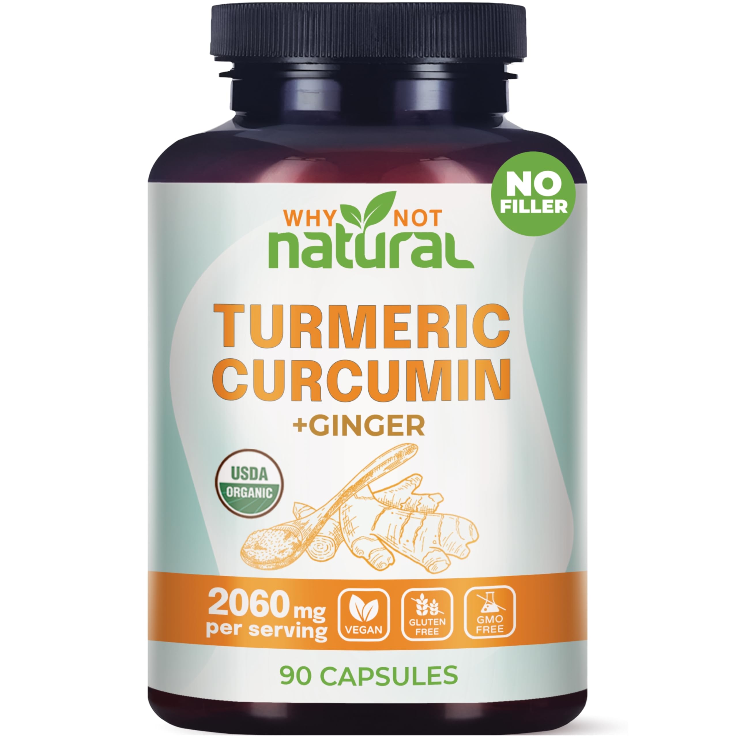 Why Not Natural Turmeric Supplement 100g front view