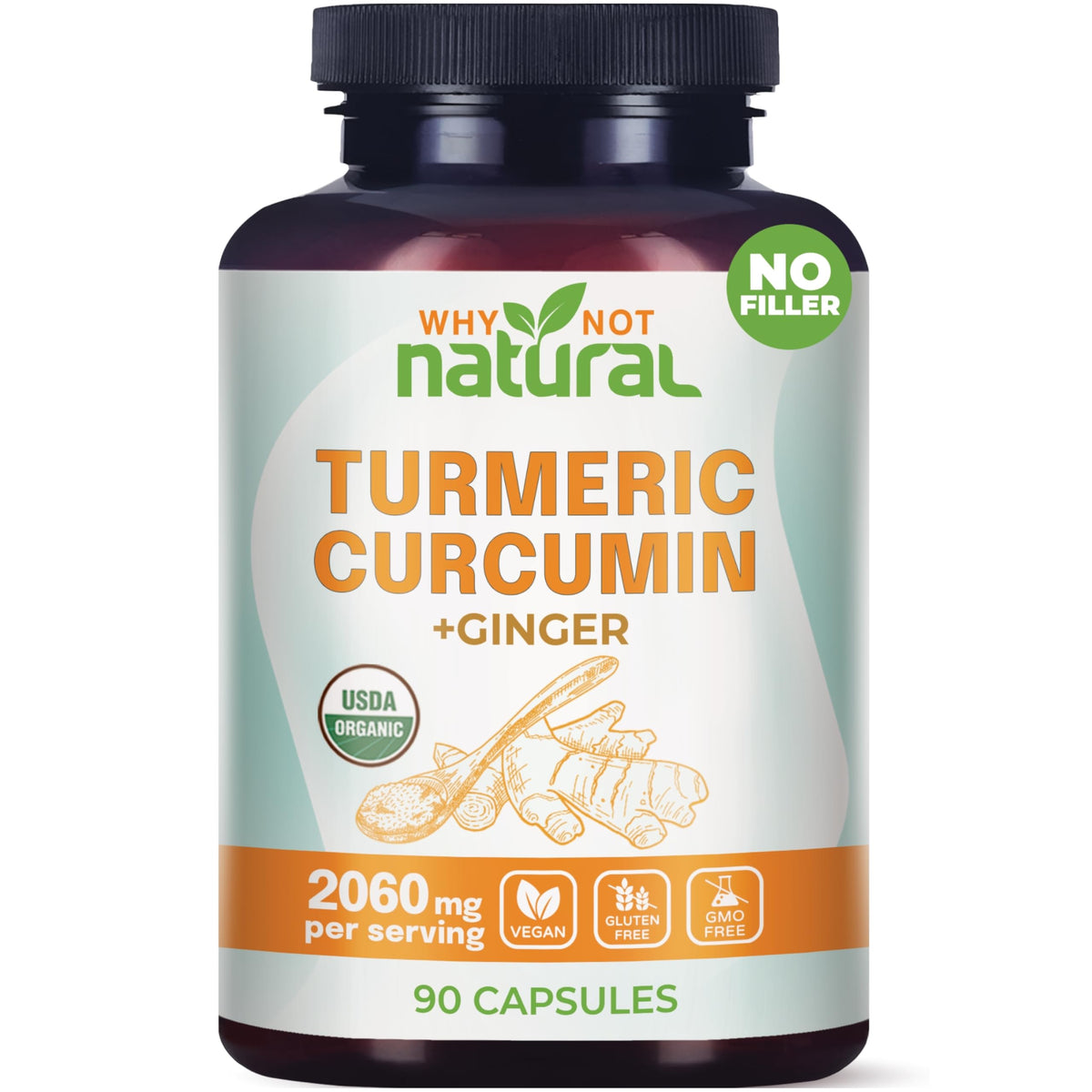 Why Not Natural Turmeric Supplement 100g front view