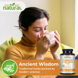 Why Not Natural Turmeric Supplement bottle with label