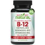 Why Not Natural Vitamin B12 5000 mcg supplement front view