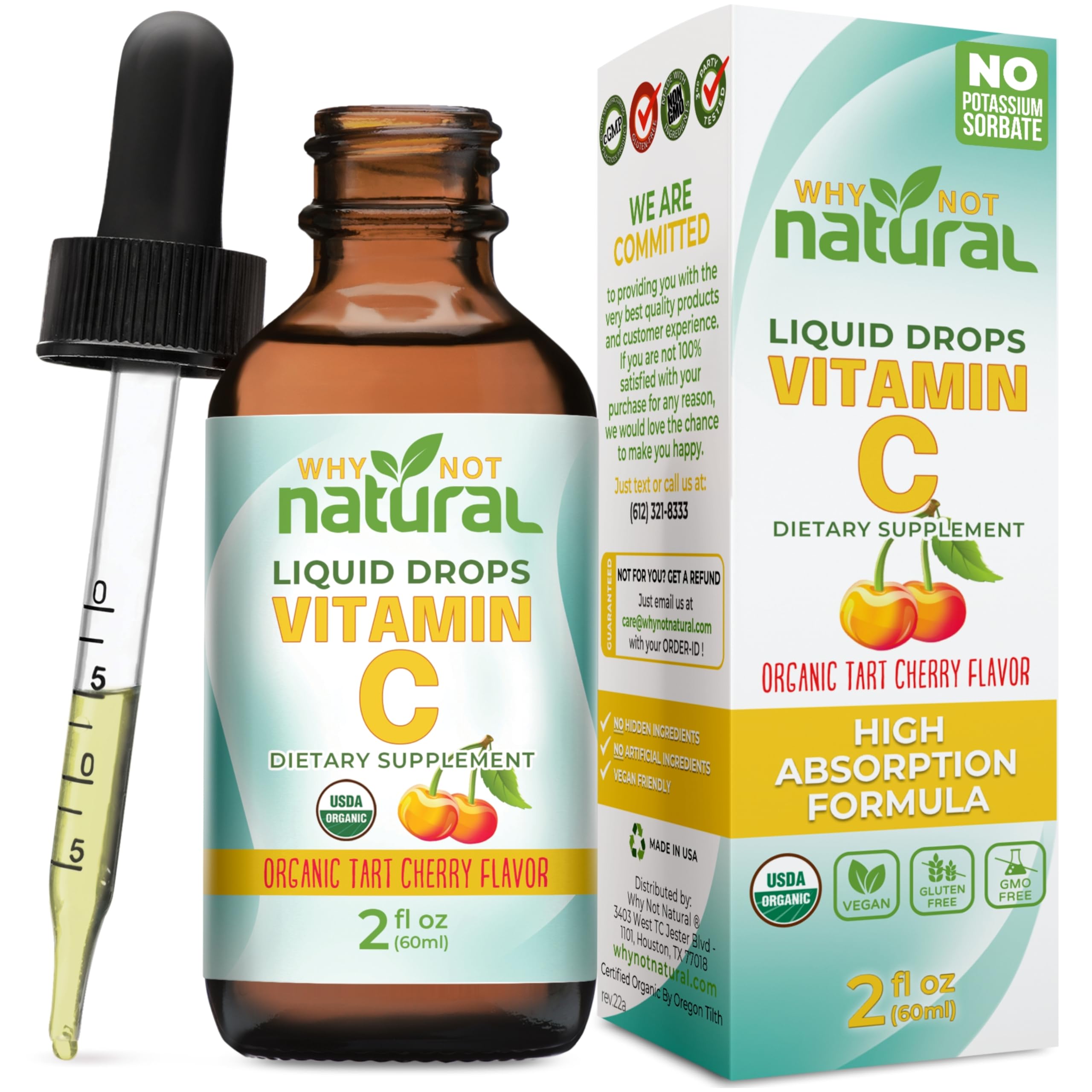 Why Not Natural Vitamin C 141g organic supplement front view