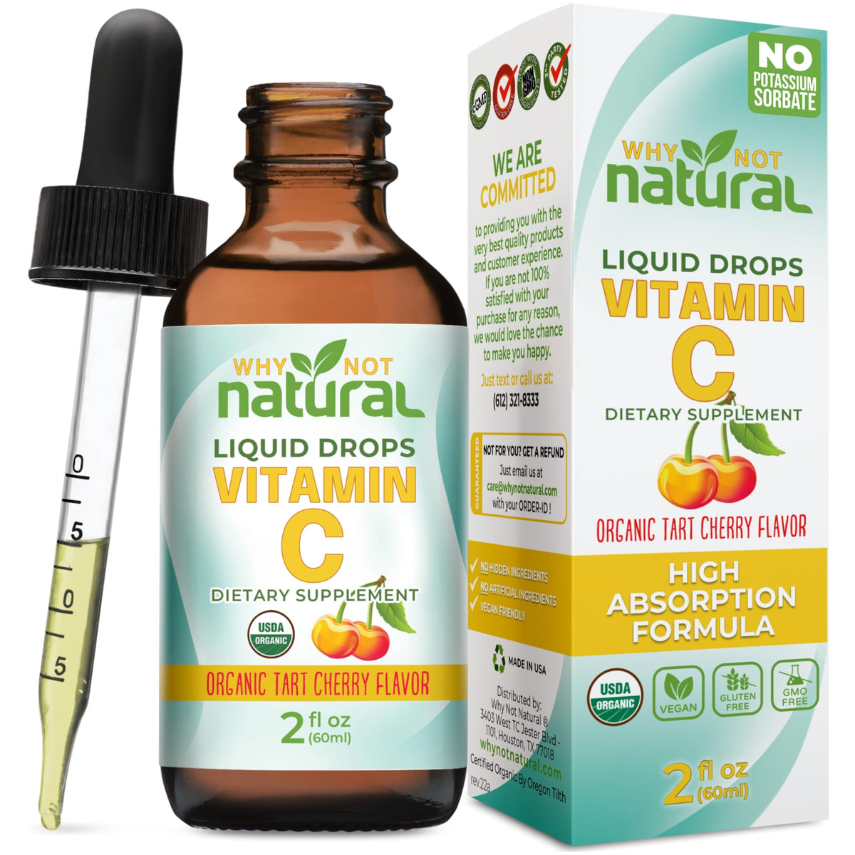 Why Not Natural Vitamin C 141g organic supplement front view